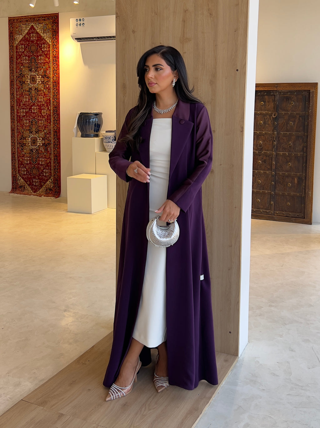Purple Blazer Abaya