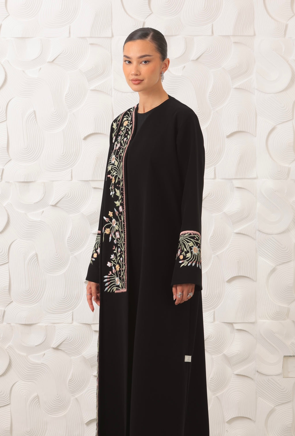 Black Embroidery Abaya