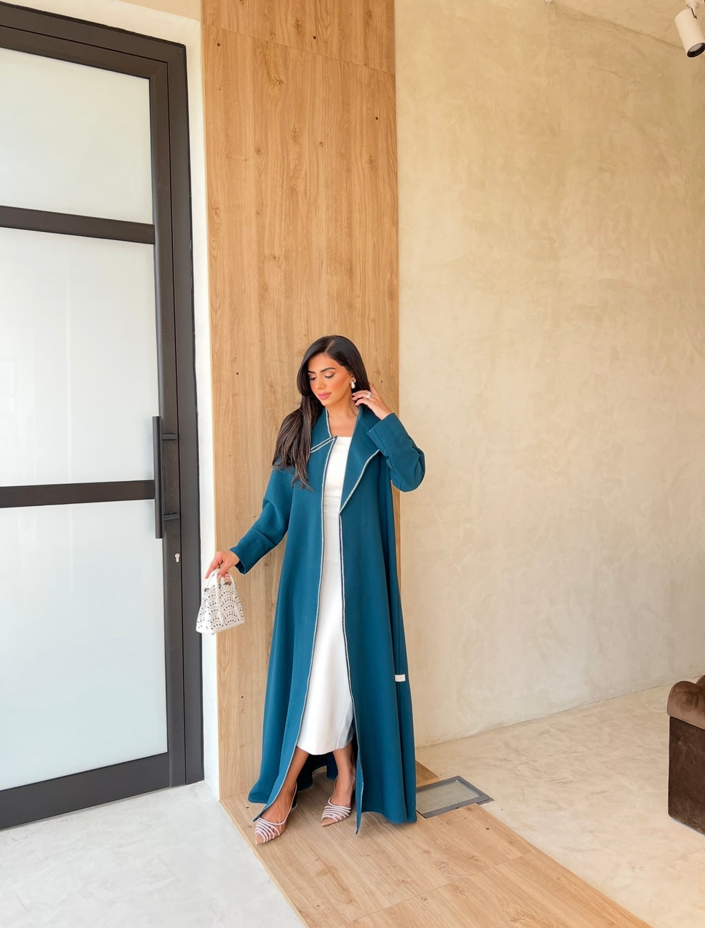 Turquoise Embroidery Abaya