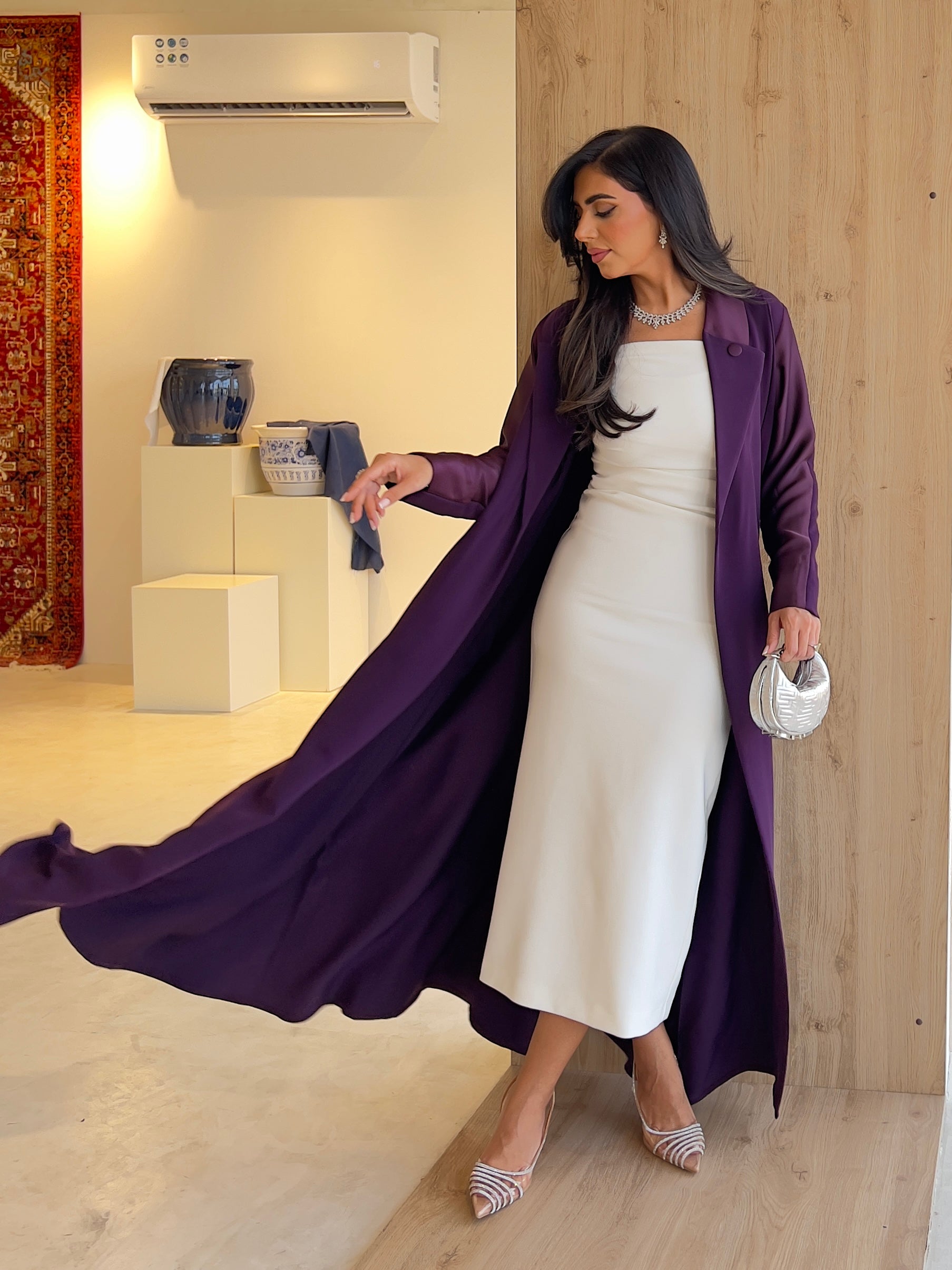 Purple Blazer Abaya