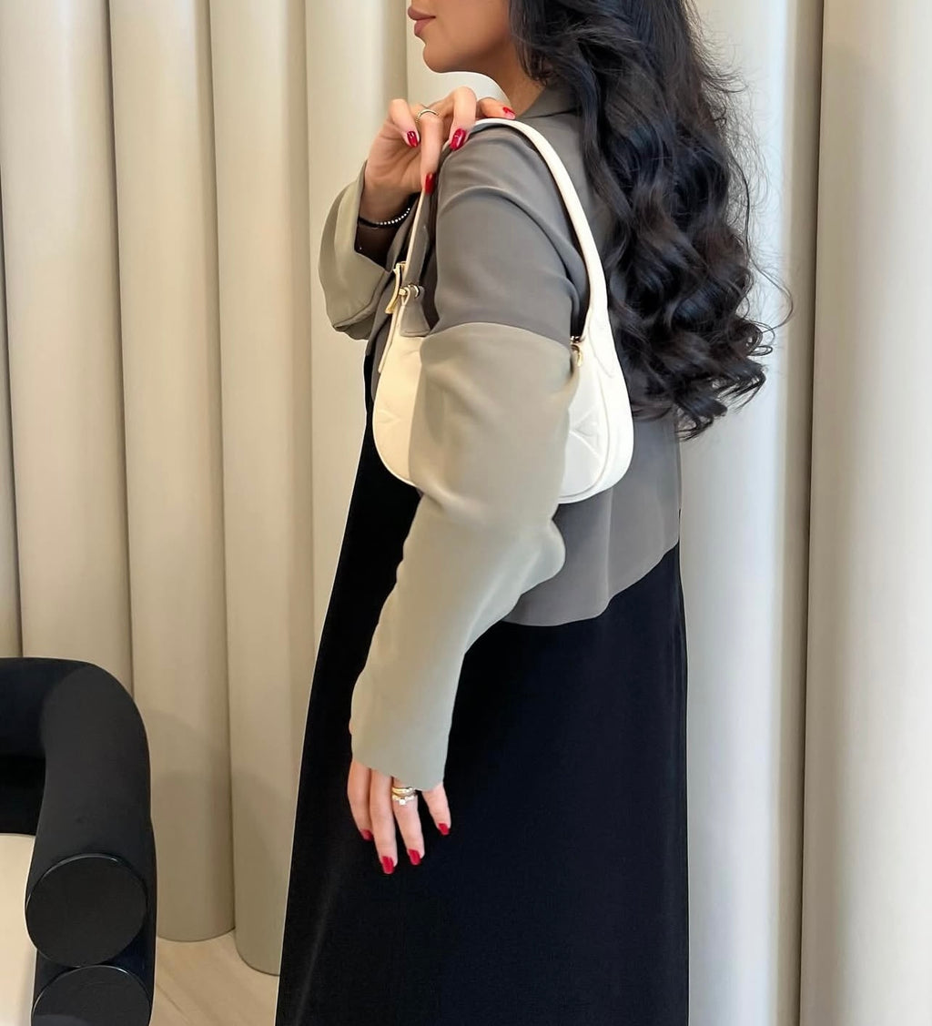 Olive Green Shades In Blazer Abaya