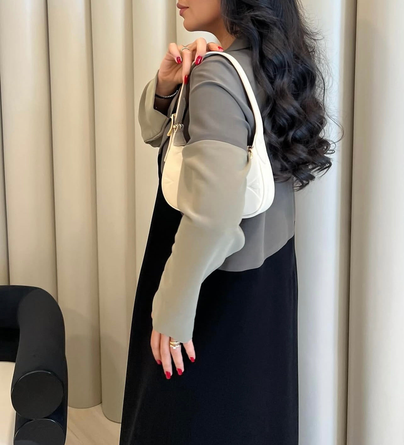 Olive Green Shades In Blazer Abaya