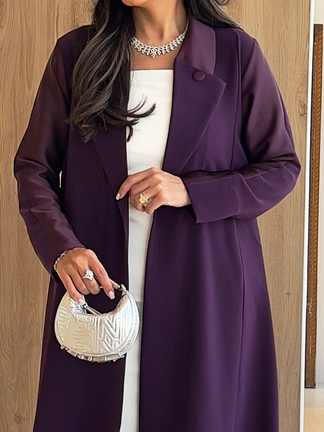 Purple Blazer Abaya