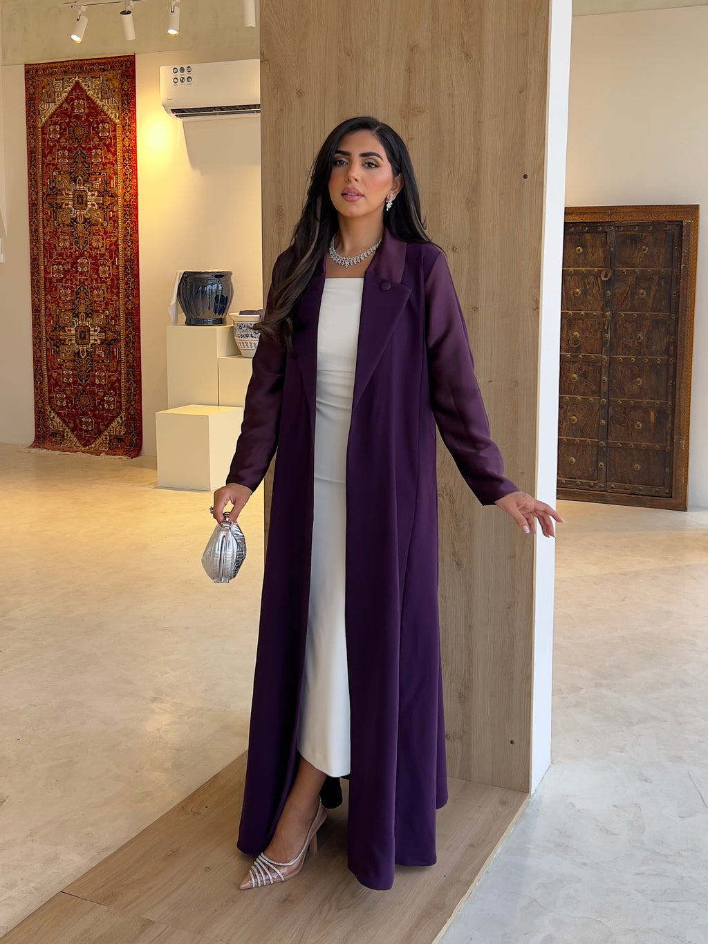 Purple Blazer Abaya