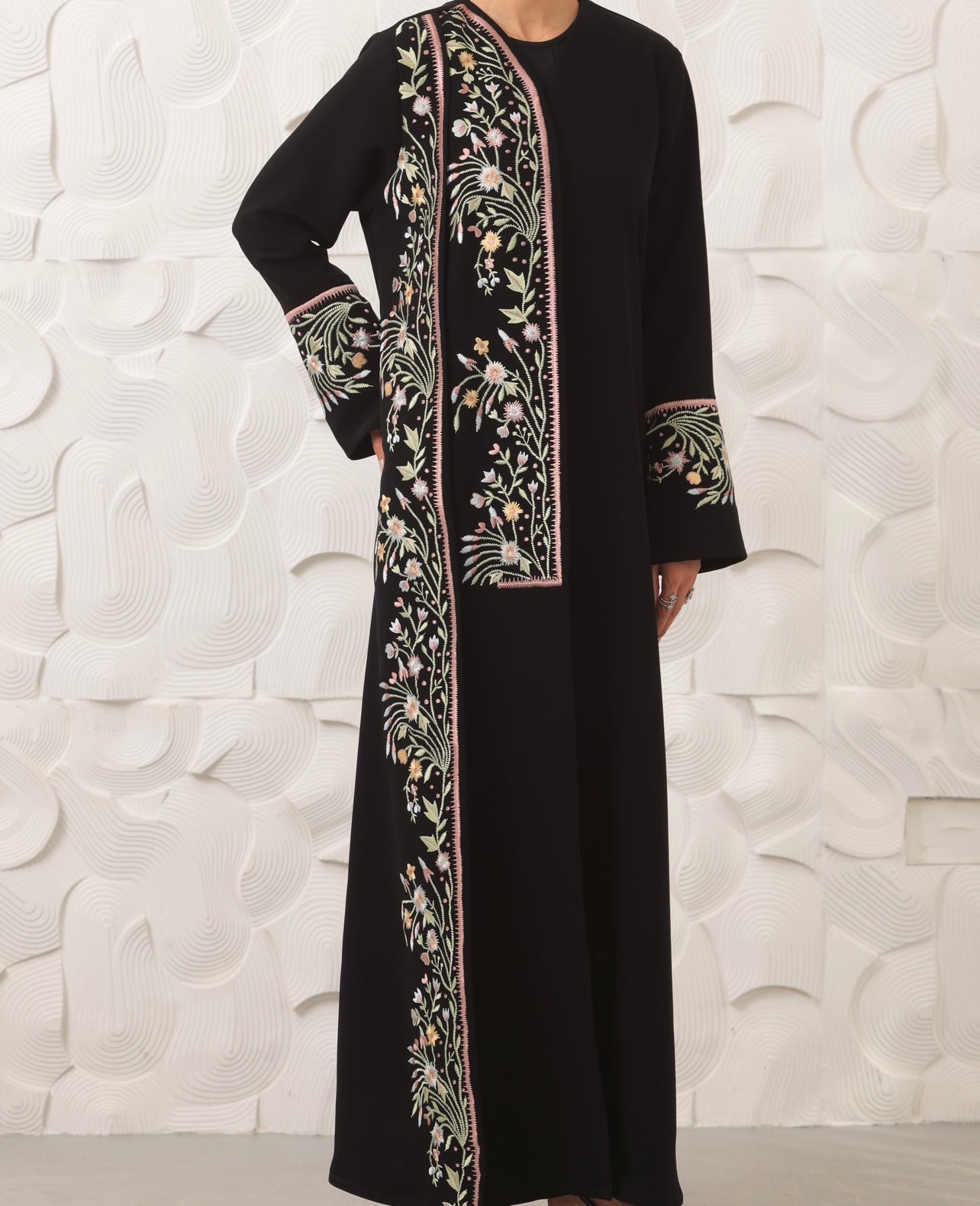 Black Embroidery Abaya