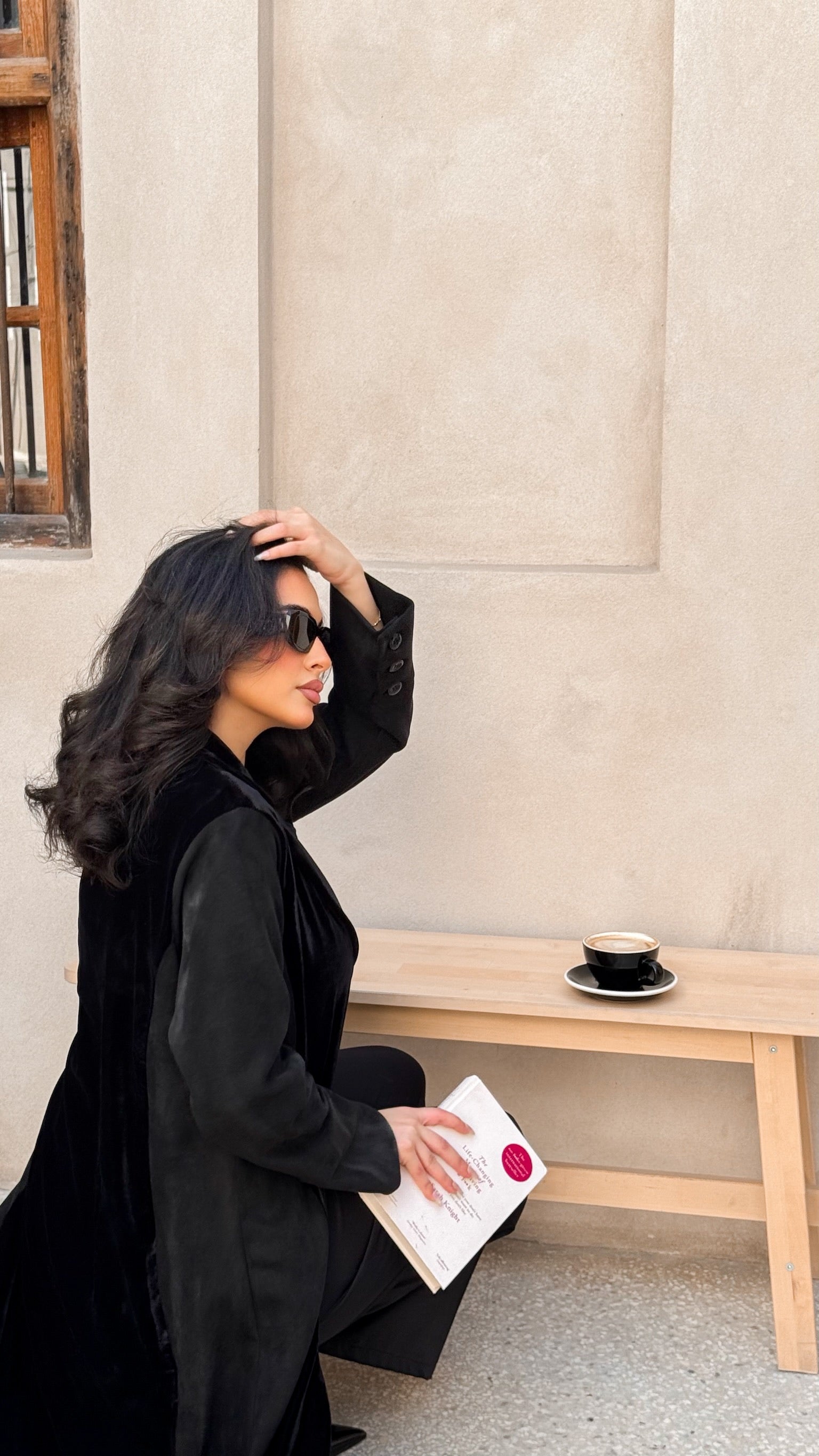 Black Velvet With Shamwa Abaya