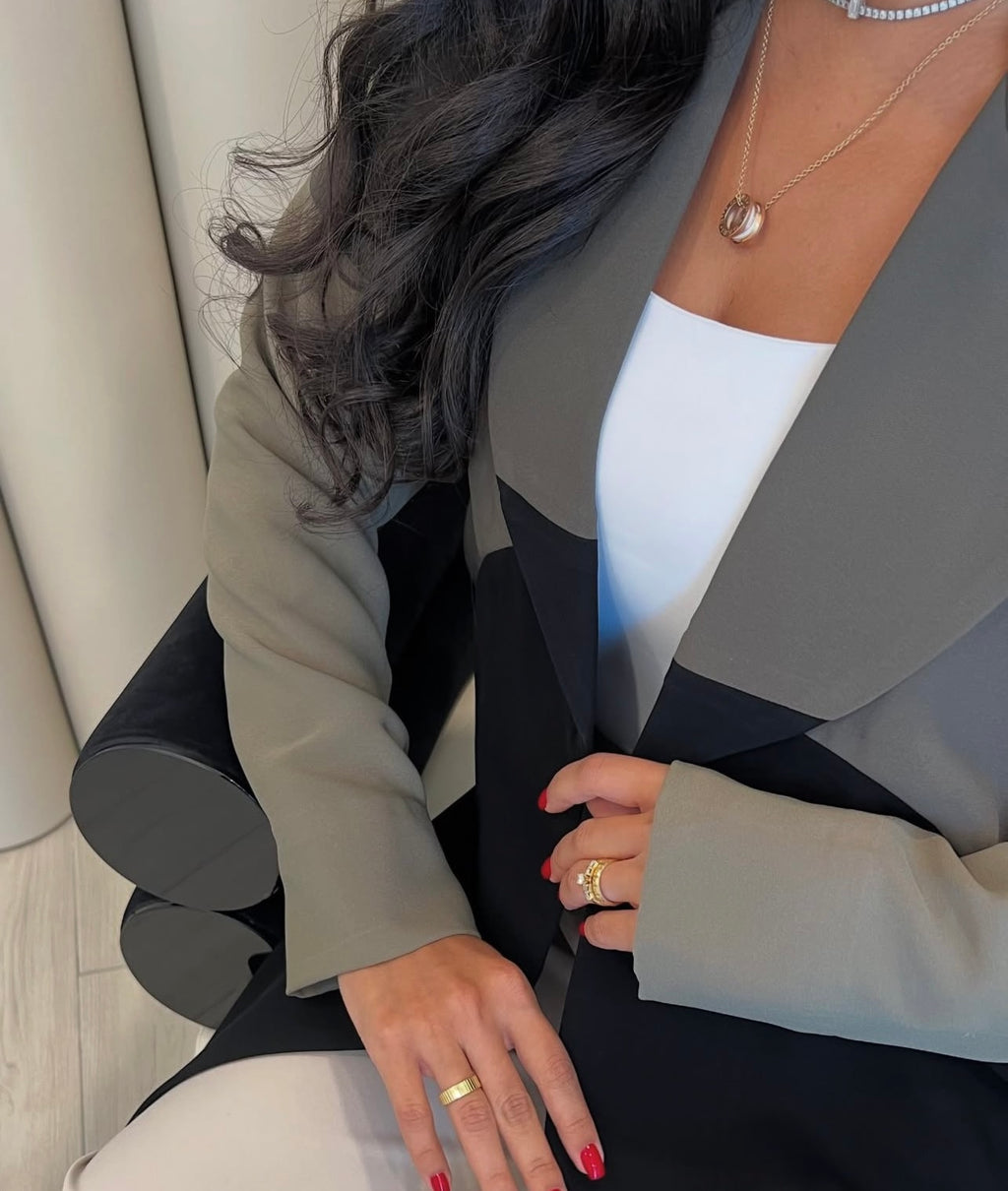 Olive Green Shades In Blazer Abaya