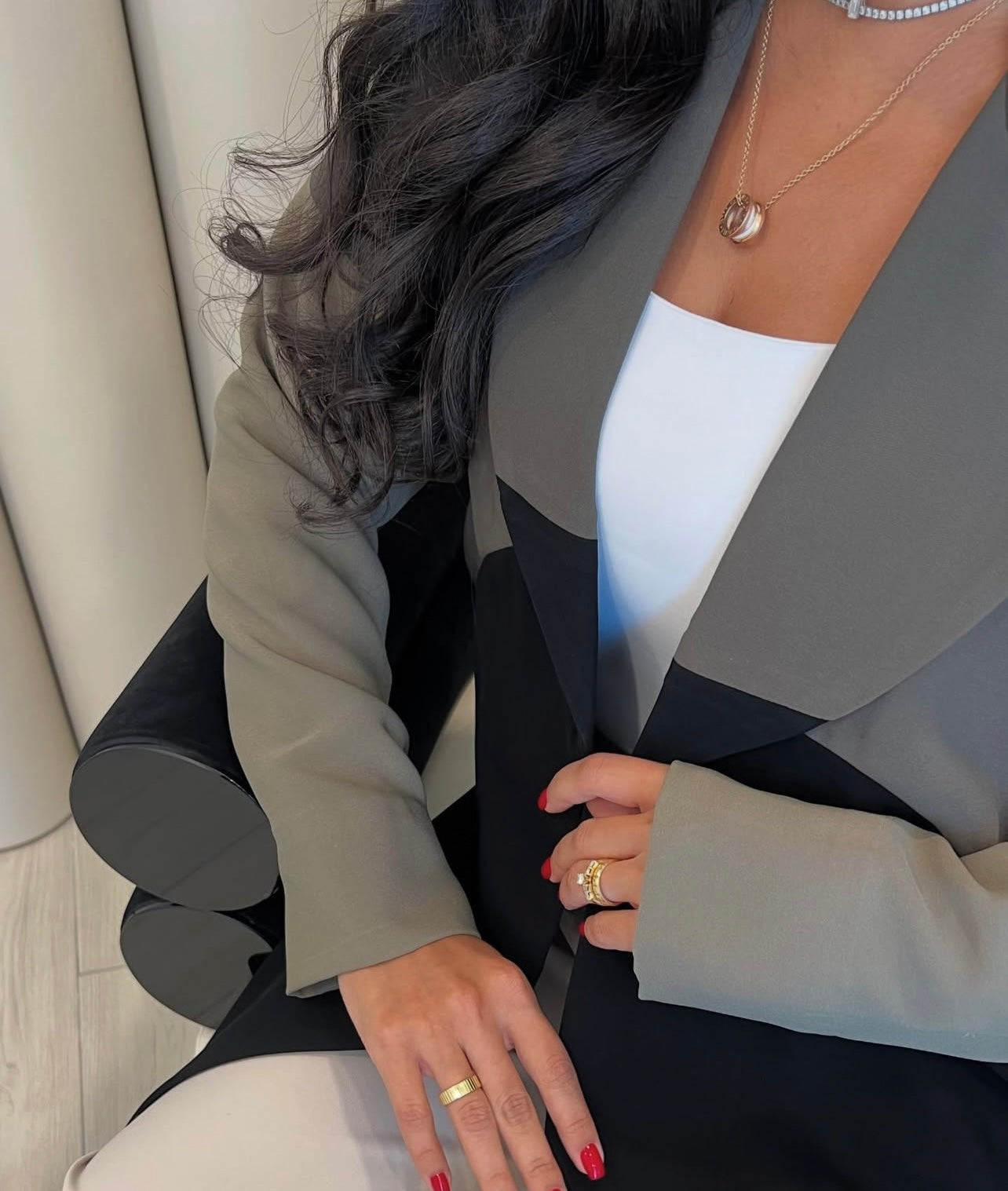 Olive Green Shades In Blazer Abaya