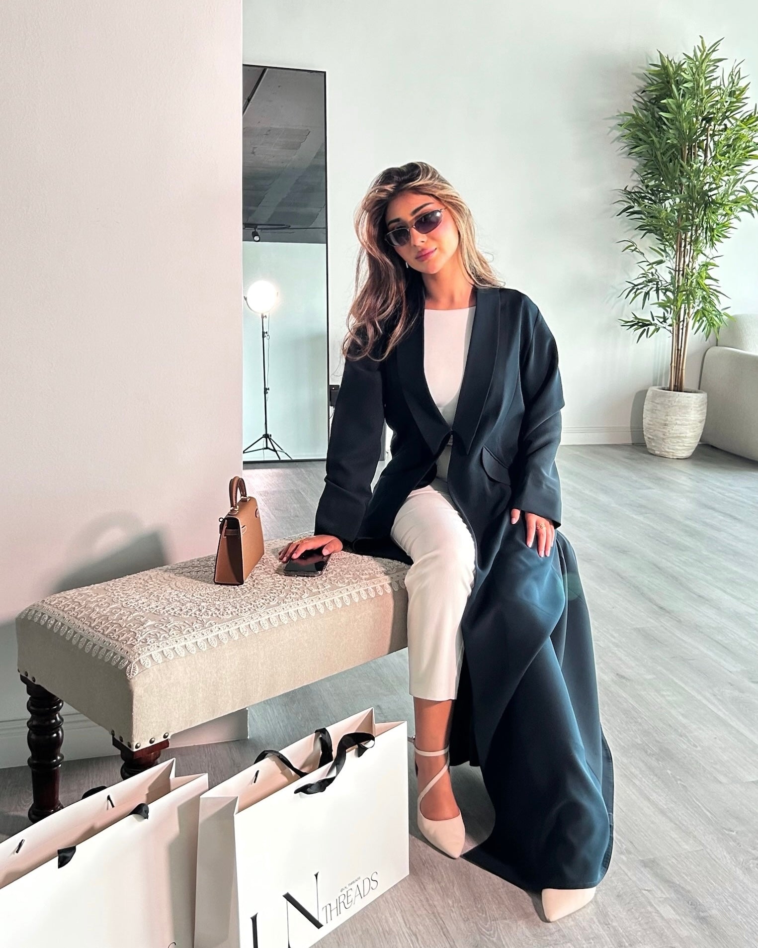 Dark Green Blazer Abaya