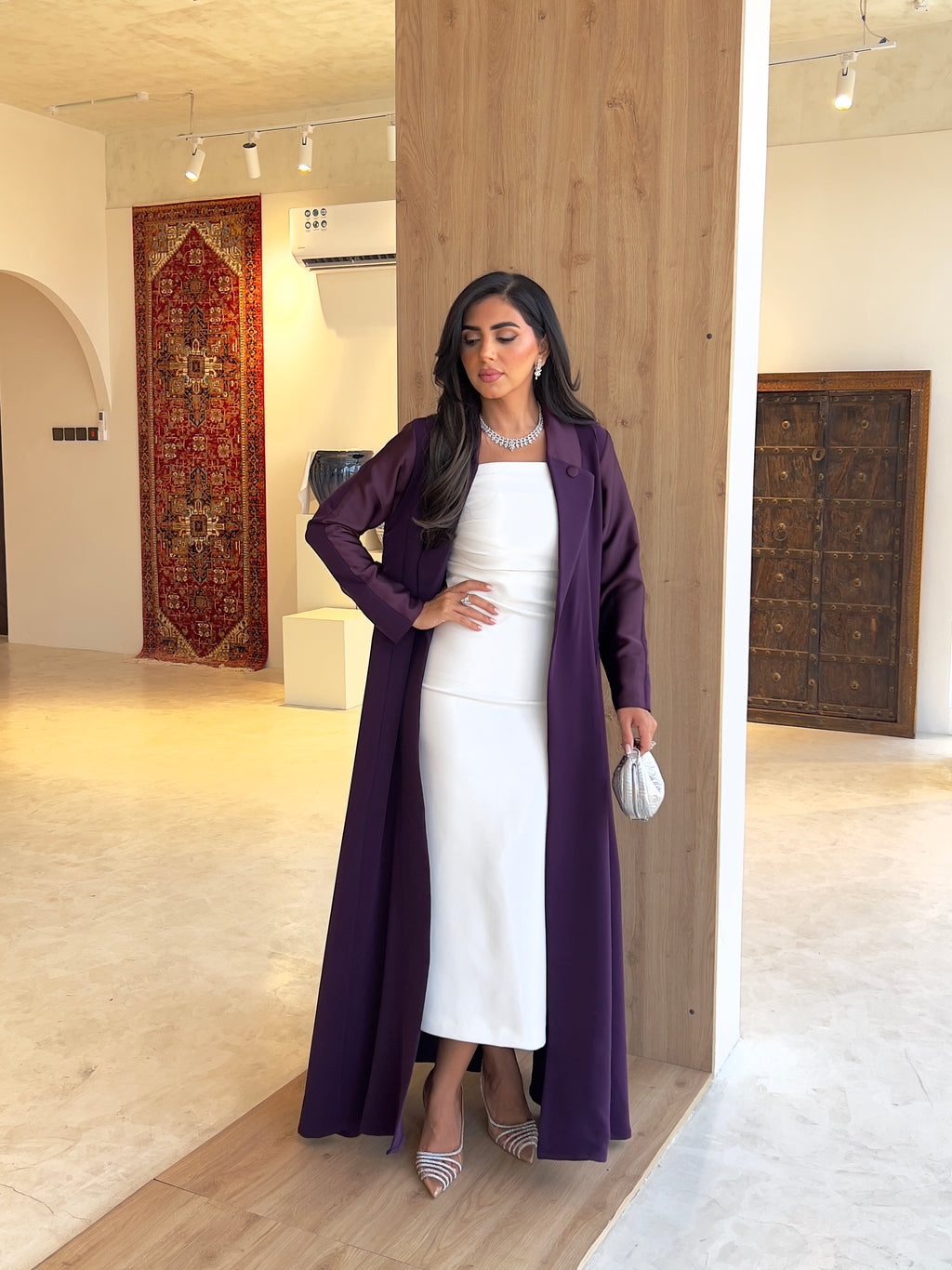 Purple Blazer Abaya