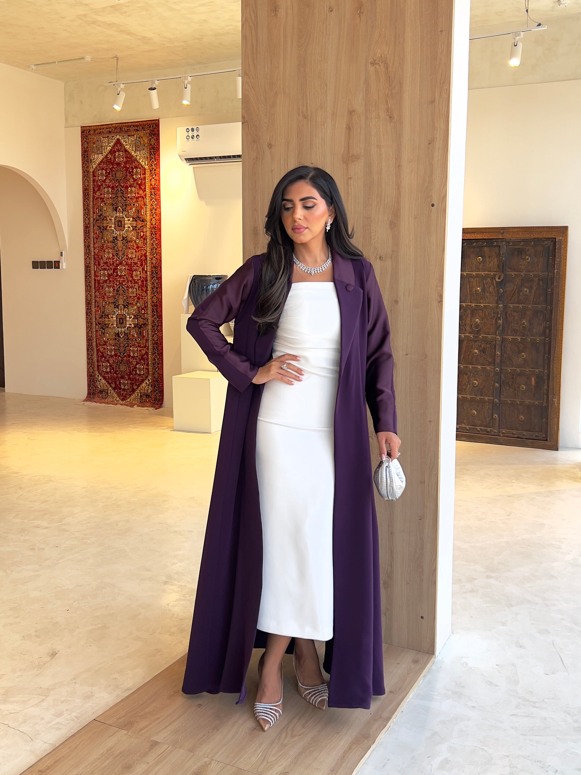 Purple Blazer Abaya