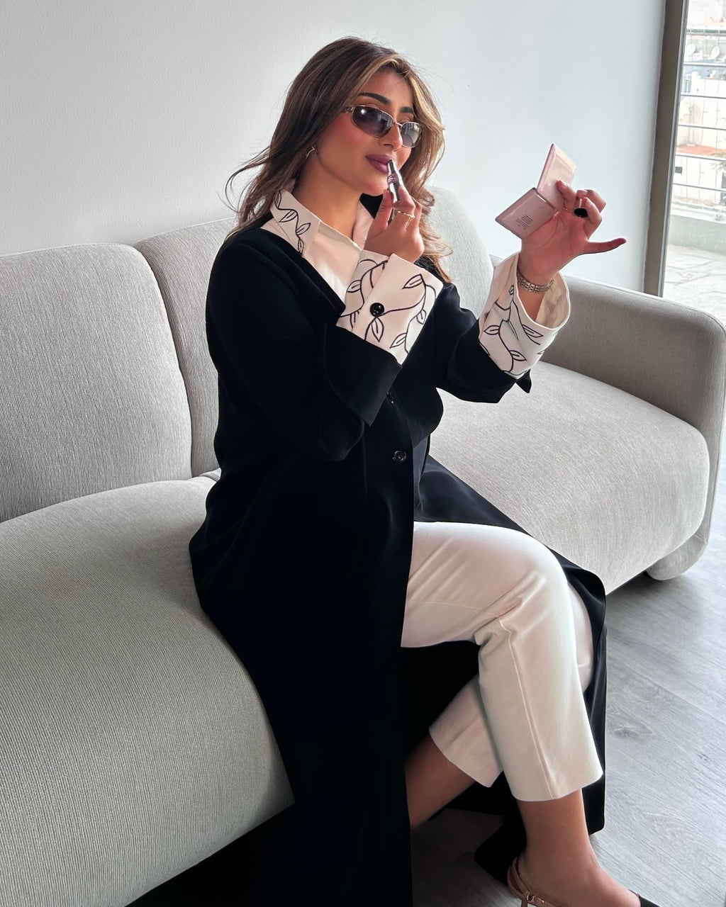 Formal Elegant Blazer Abaya With Embroidery