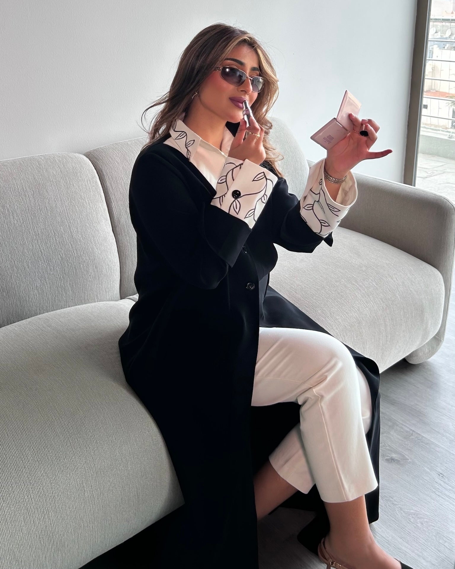 Formal Elegant Blazer Abaya With Embroidery