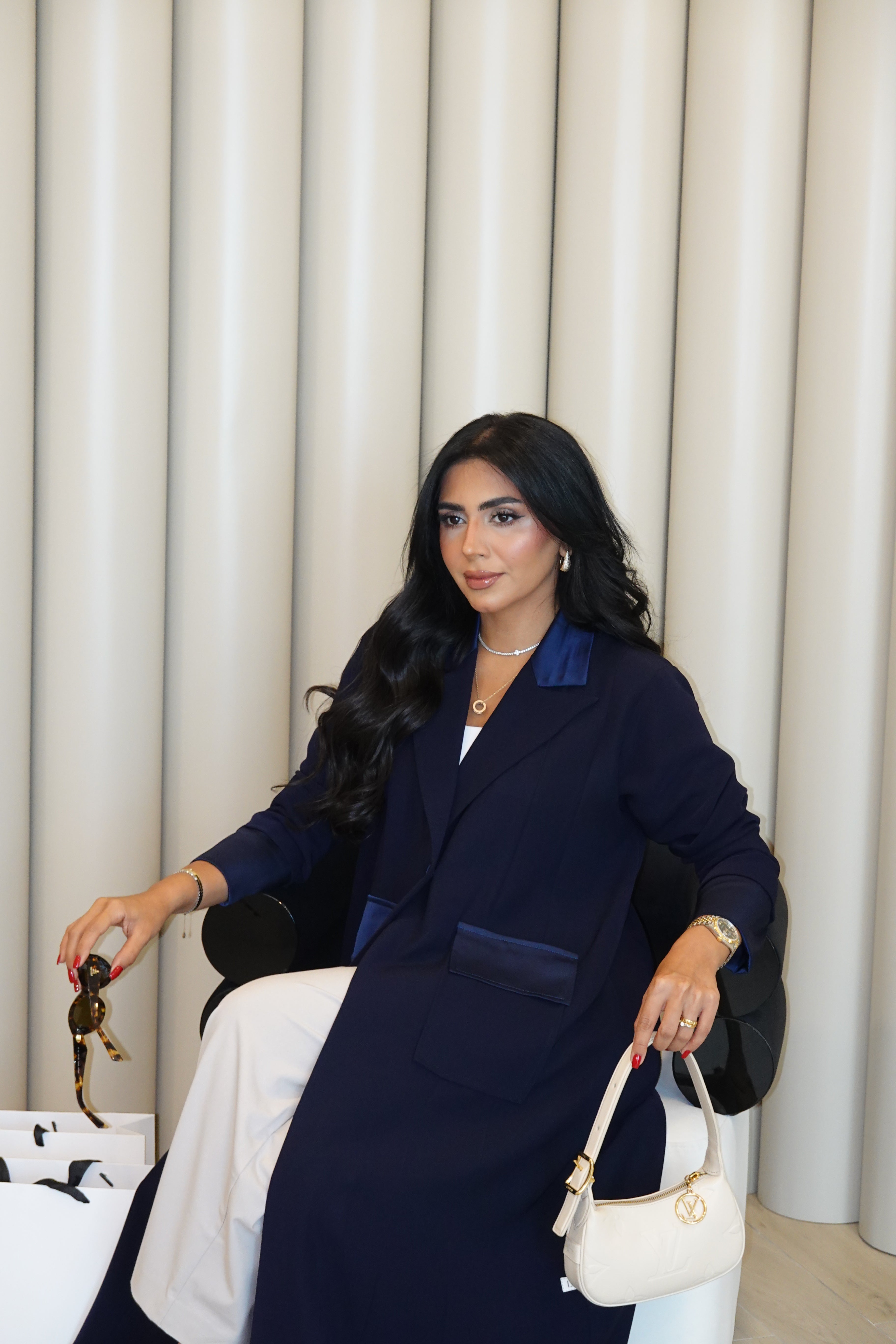 Navy Blue Blazer Abaya