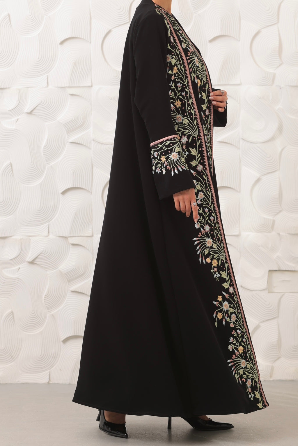Black Embroidery Abaya