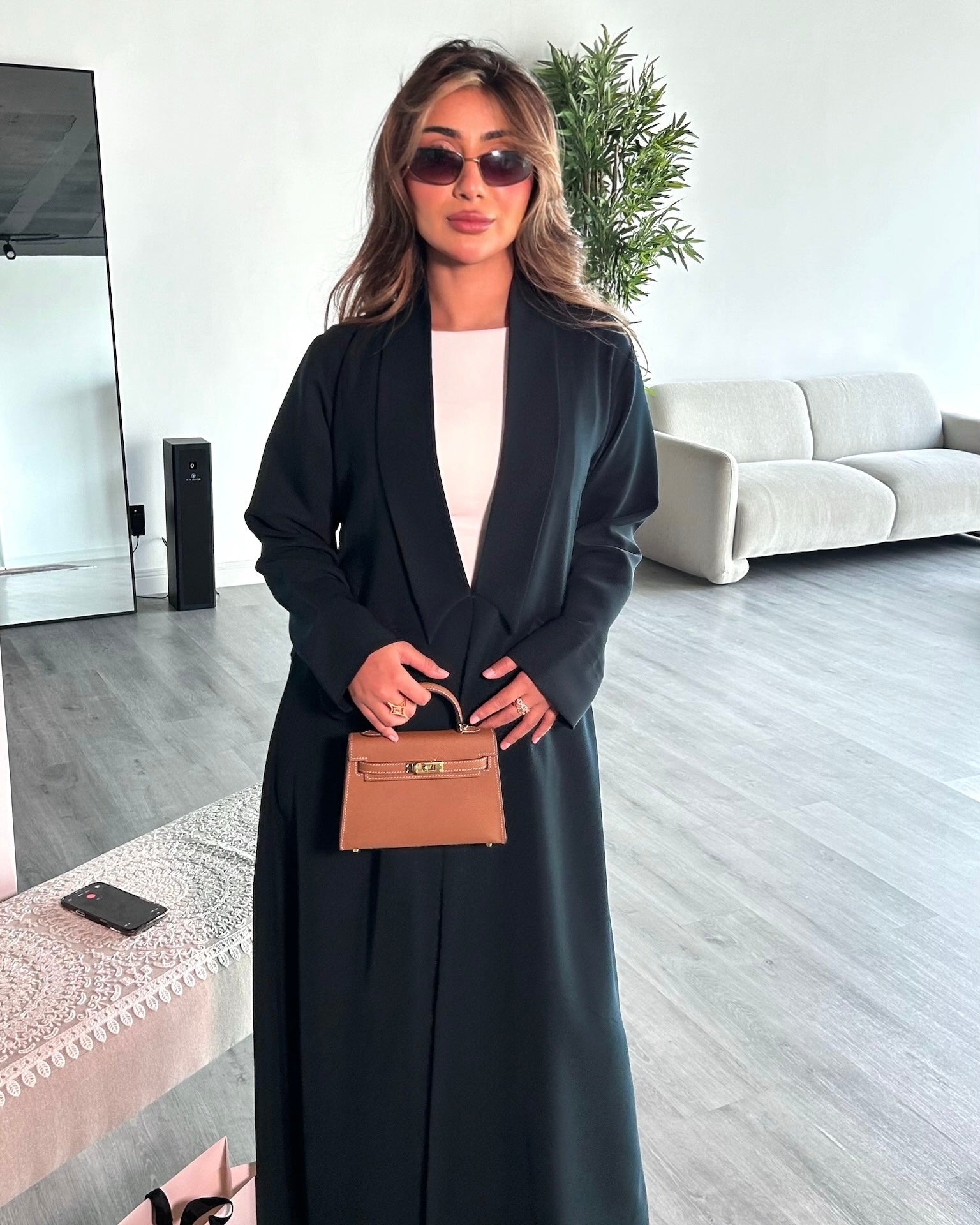 Dark Green Blazer Abaya