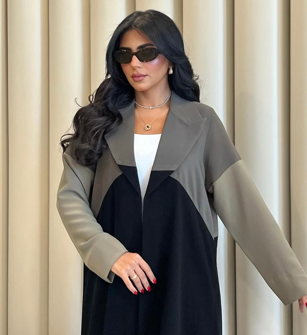 Olive Green Shades In Blazer Abaya